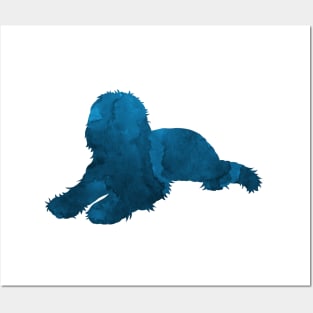 Goldendoodle Labradoodle Doodle Dog Blue Art Posters and Art